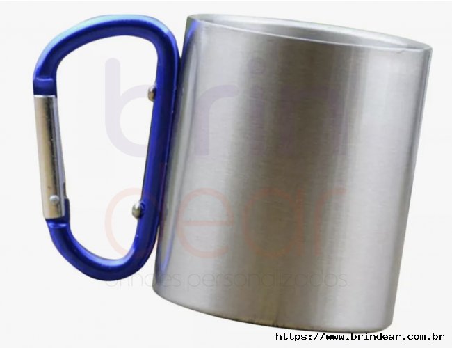 WINGS. Caneca em ao inox 230 mL - COR AZUL